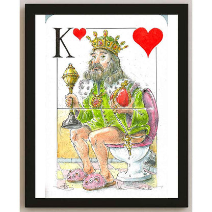Liviu Stanila Rege de Rosu Kişiye Özel Sertifikalı Sınırlı Fine Art Karikatür Baskı CAD00052