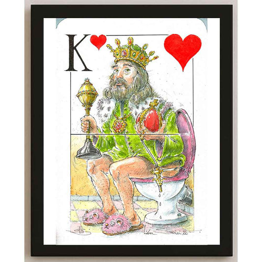 Liviu Stanila Rege de Rosu Kişiye Özel Sertifikalı Sınırlı Fine Art Karikatür Baskı CAD00052