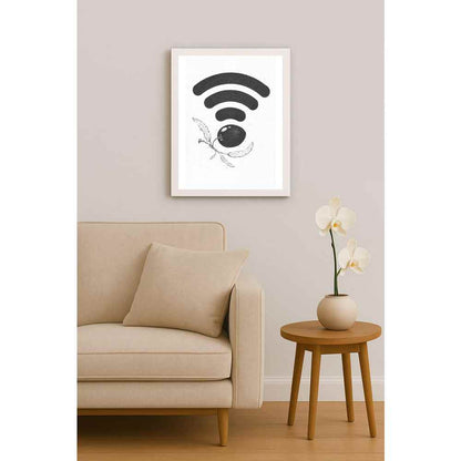 Liviu Stanila Wireless Olive Kişiye Özel Sertifikalı Sınırlı Fine Art Karikatür Baskı CAD00054