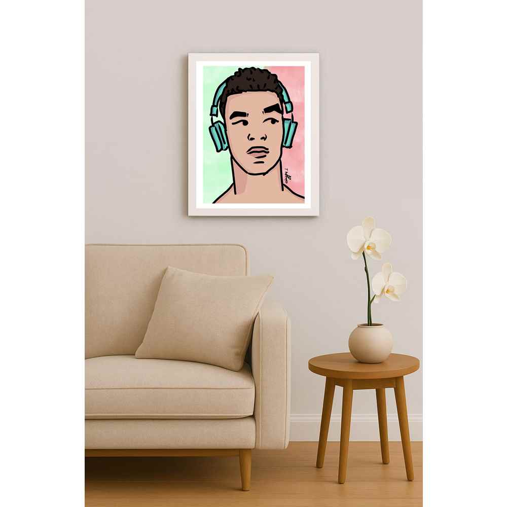 Duygu Sönmez Dinle Kişiye Özel Sertifikalı Sınırlı Fine Art Karikatür Baskı CAD00056