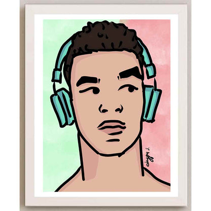 Duygu Sönmez Dinle Kişiye Özel Sertifikalı Sınırlı Fine Art Karikatür Baskı CAD00056