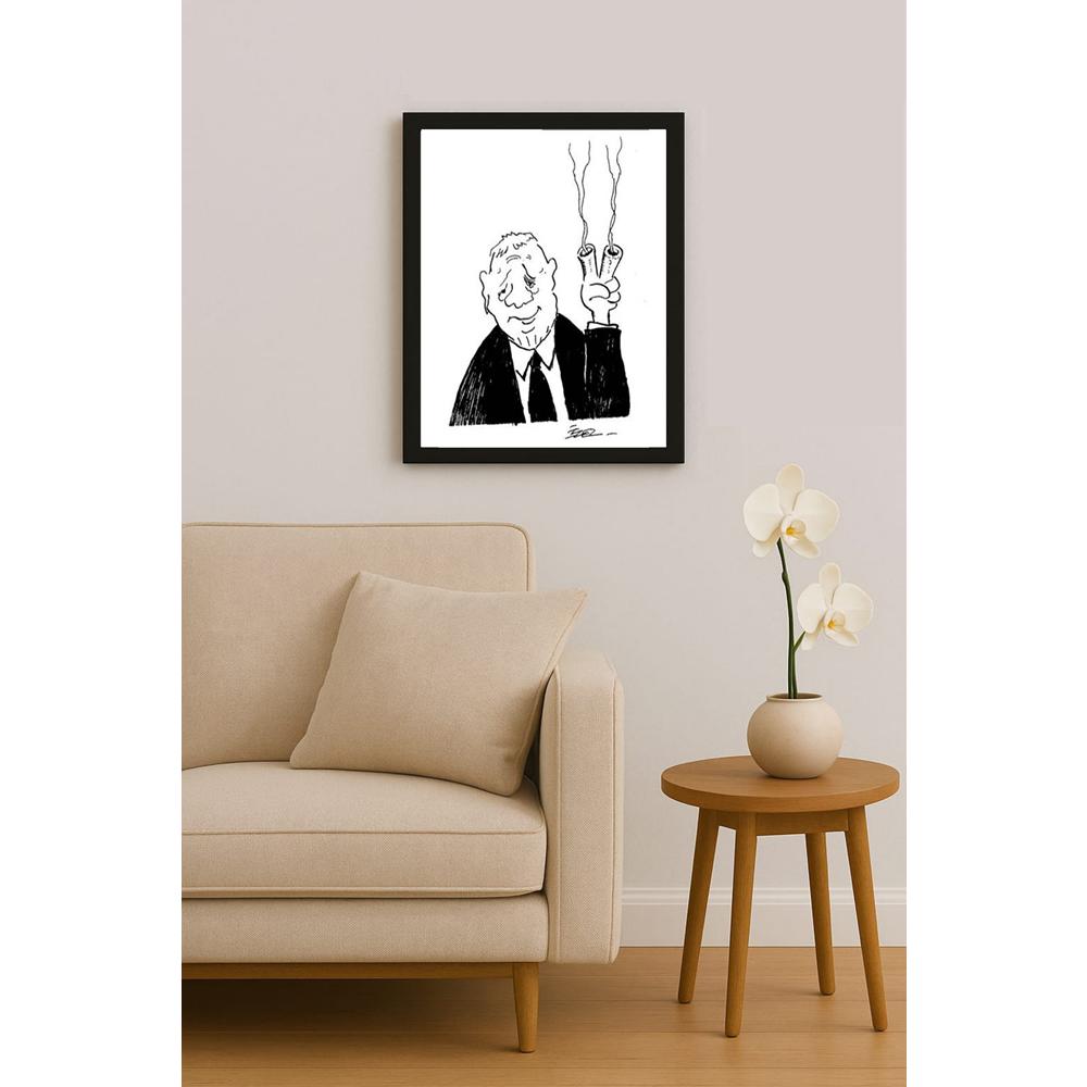 İzel Rozental Zafer Kişiye Özel Sertifikalı Sınırlı Fine Art Karikatür Baskı CAD00062