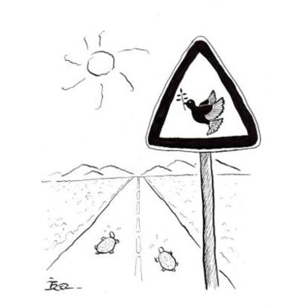 İzel Rozental Yol Kişiye Özel Sertifikalı Sınırlı Fine Art Karikatür Baskı CAD00066