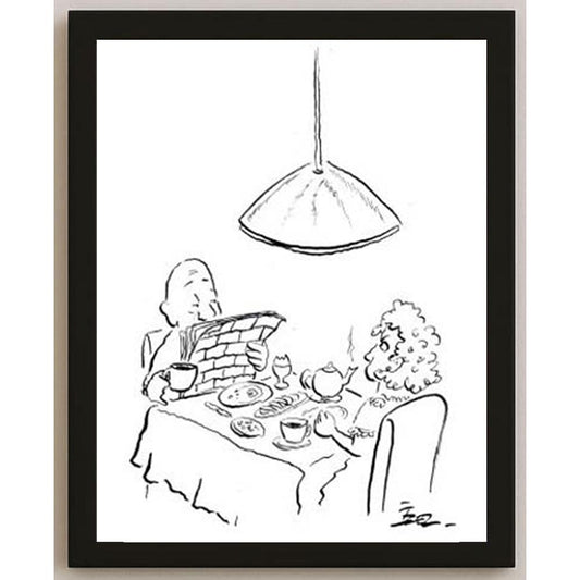İzel Rozental Duvar İşleri Kişiye Özel Sertifikalı Sınırlı Fine Art Karikatür Baskı CAD00067