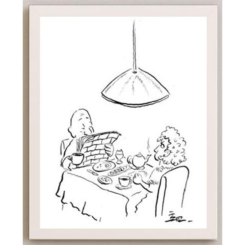 İzel Rozental Duvar İşleri Kişiye Özel Sertifikalı Sınırlı Fine Art Karikatür Baskı CAD00067