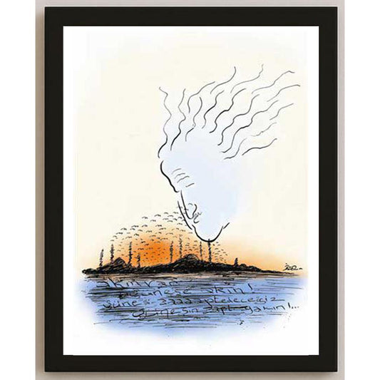 İzel Rozental Nazım Kişiye Özel Sertifikalı Sınırlı Fine Art Karikatür Baskı CAD00070