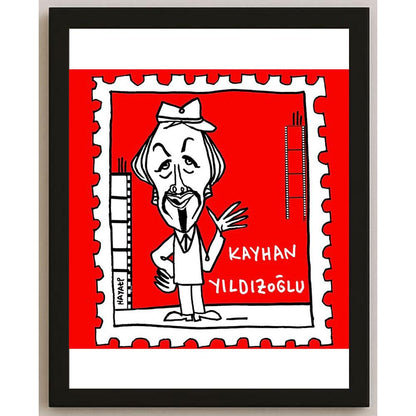 Hayati Boyacıoğlu Kişiye Özel Sertifikalı Sınırlı Fine Art Karikatür Baskı CAD00079