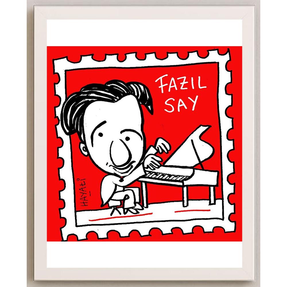 Hayati Boyacıoğlu Kişiye Özel Sertifikalı Sınırlı Fine Art Karikatür Baskı CAD00094