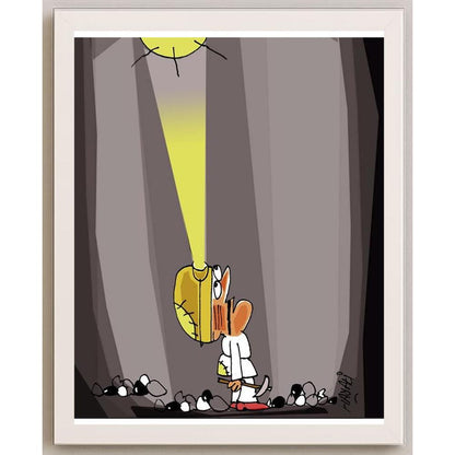 Hayati Boyacıoğlu Kişiye Özel Sertifikalı Sınırlı Fine Art Karikatür Baskı CAD00112