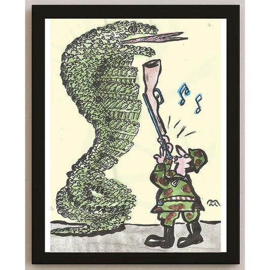 Mileta Miloradovic Kişiye Özel Sertifikalı Sınırlı Fine Art Karikatür Baskı CAD00132