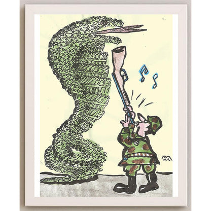 Mileta Miloradovic Kişiye Özel Sertifikalı Sınırlı Fine Art Karikatür Baskı CAD00132