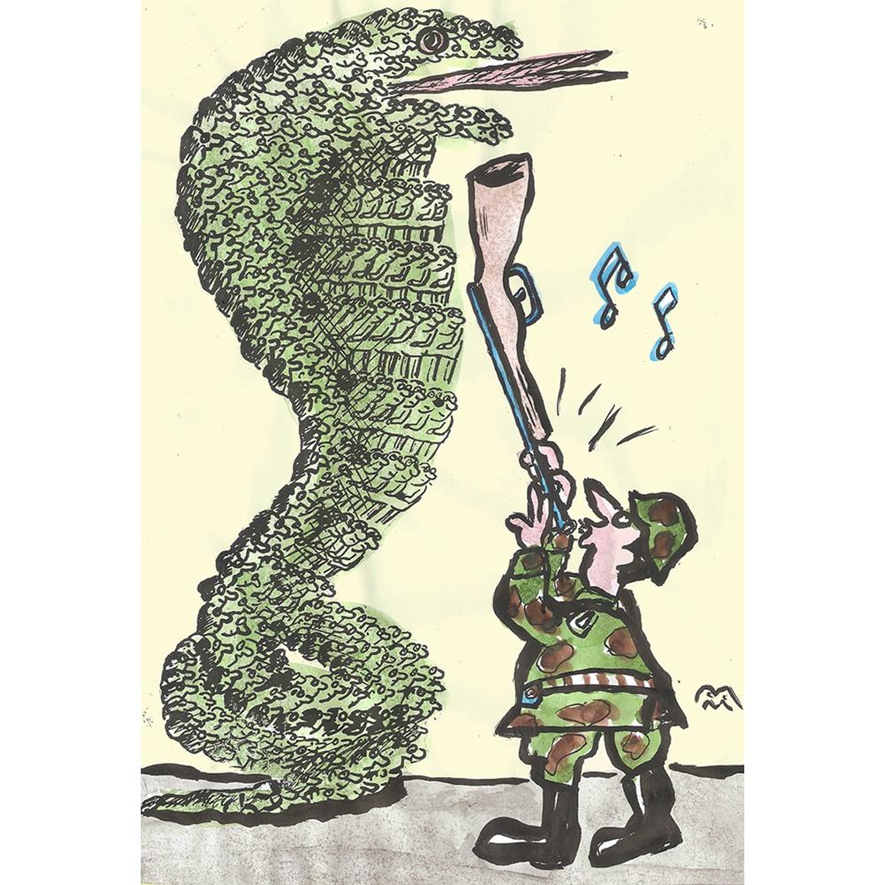 Mileta Miloradovic Kişiye Özel Sertifikalı Sınırlı Fine Art Karikatür Baskı CAD00132