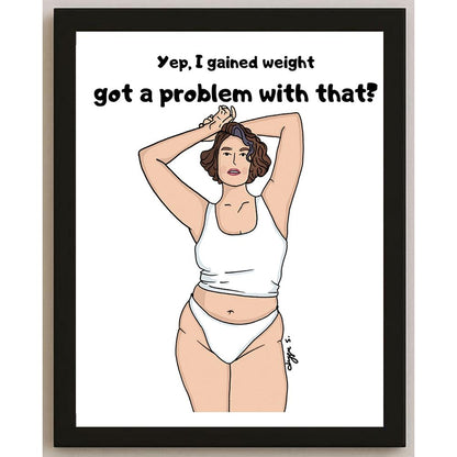 Duygu Sönmez Weight Kişiye Özel Sertifikalı Sınırlı Fine Art Karikatür Baskı CAD00136