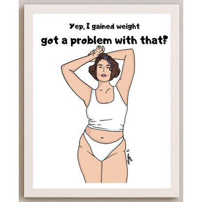 Duygu Sönmez Weight Kişiye Özel Sertifikalı Sınırlı Fine Art Karikatür Baskı CAD00136