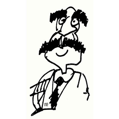 Nezih Danyal Tipler Kişiye Özel Sertifikalı Sınırlı Fine Art Karikatür Baskı NTP00001