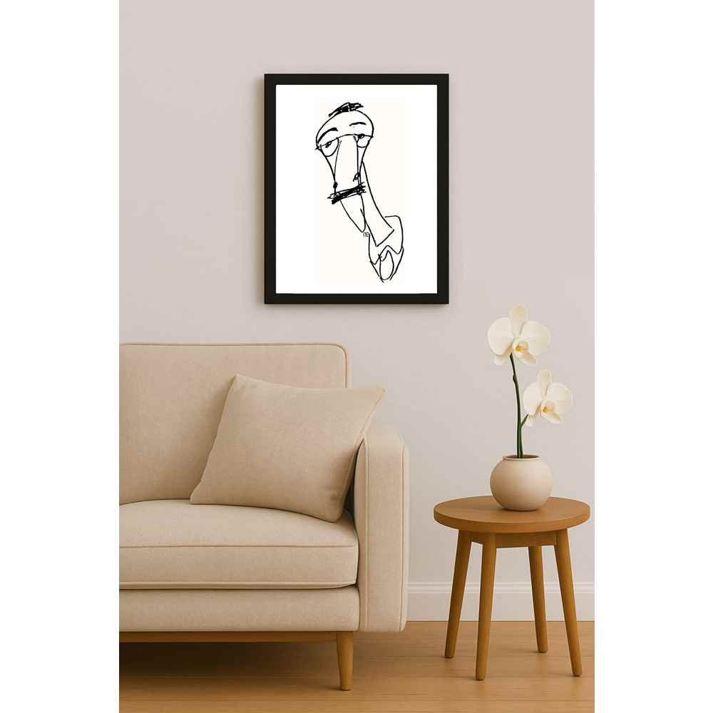 Nezih Danyal Tipler Kişiye Özel Sertifikalı Sınırlı Fine Art Karikatür Baskı NTP00004