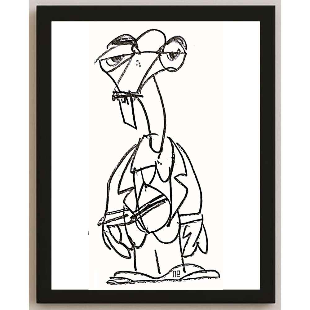 Nezih Danyal Tipler Kişiye Özel Sertifikalı Sınırlı Fine Art Karikatür Baskı NTP00012