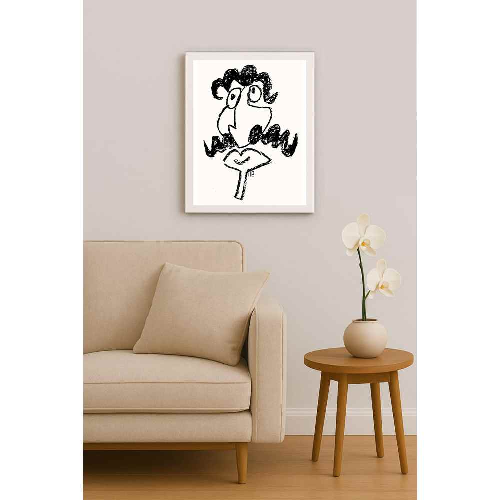 Nezih Danyal Tipler Kişiye Özel Sertifikalı Sınırlı Fine Art Karikatür Baskı NTP00016