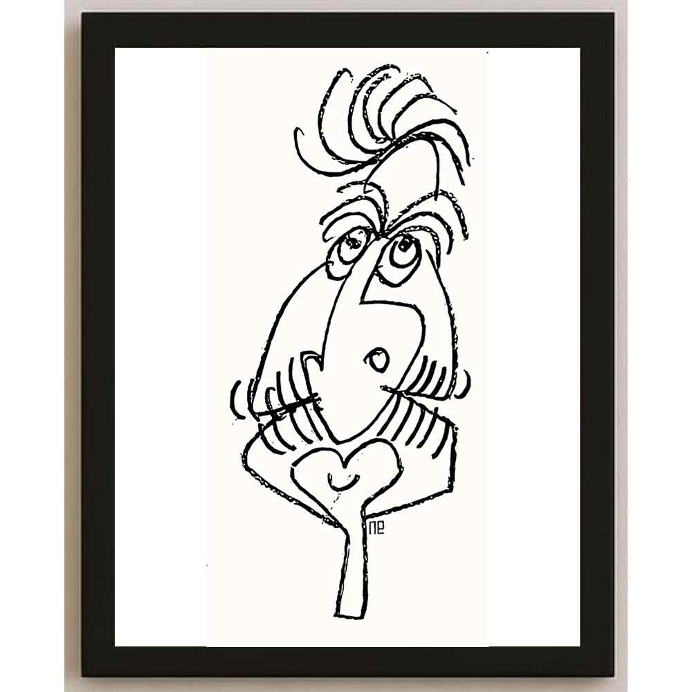 Nezih Danyal Tipler Kişiye Özel Sertifikalı Sınırlı Fine Art Karikatür Baskı NTP00017