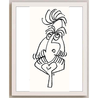 Nezih Danyal Tipler Kişiye Özel Sertifikalı Sınırlı Fine Art Karikatür Baskı NTP00017