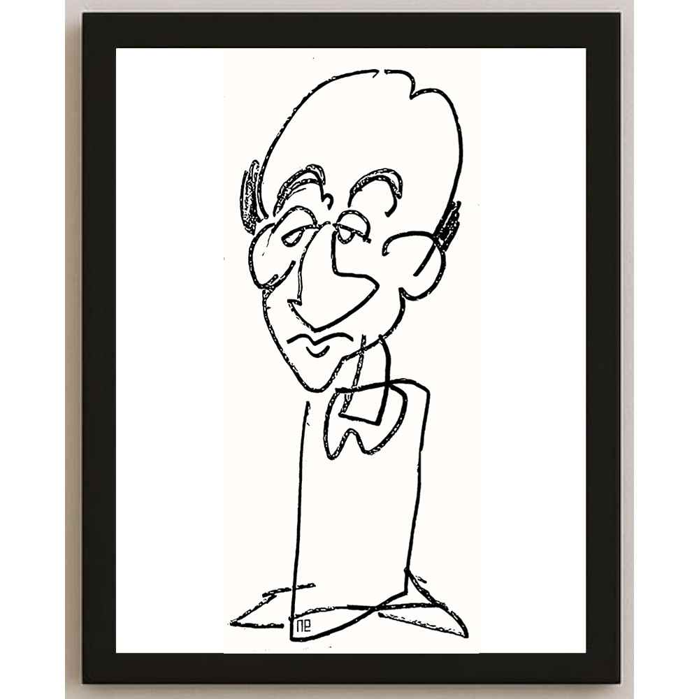 Nezih Danyal Tipler Kişiye Özel Sertifikalı Sınırlı Fine Art Karikatür Baskı NTP00019