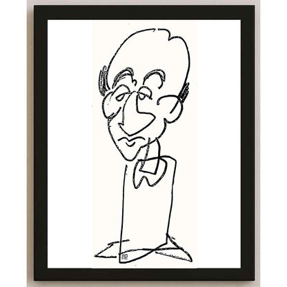 Nezih Danyal Tipler Kişiye Özel Sertifikalı Sınırlı Fine Art Karikatür Baskı NTP00019