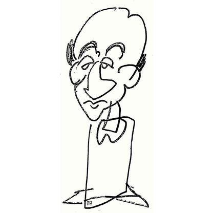 Nezih Danyal Tipler Kişiye Özel Sertifikalı Sınırlı Fine Art Karikatür Baskı NTP00019