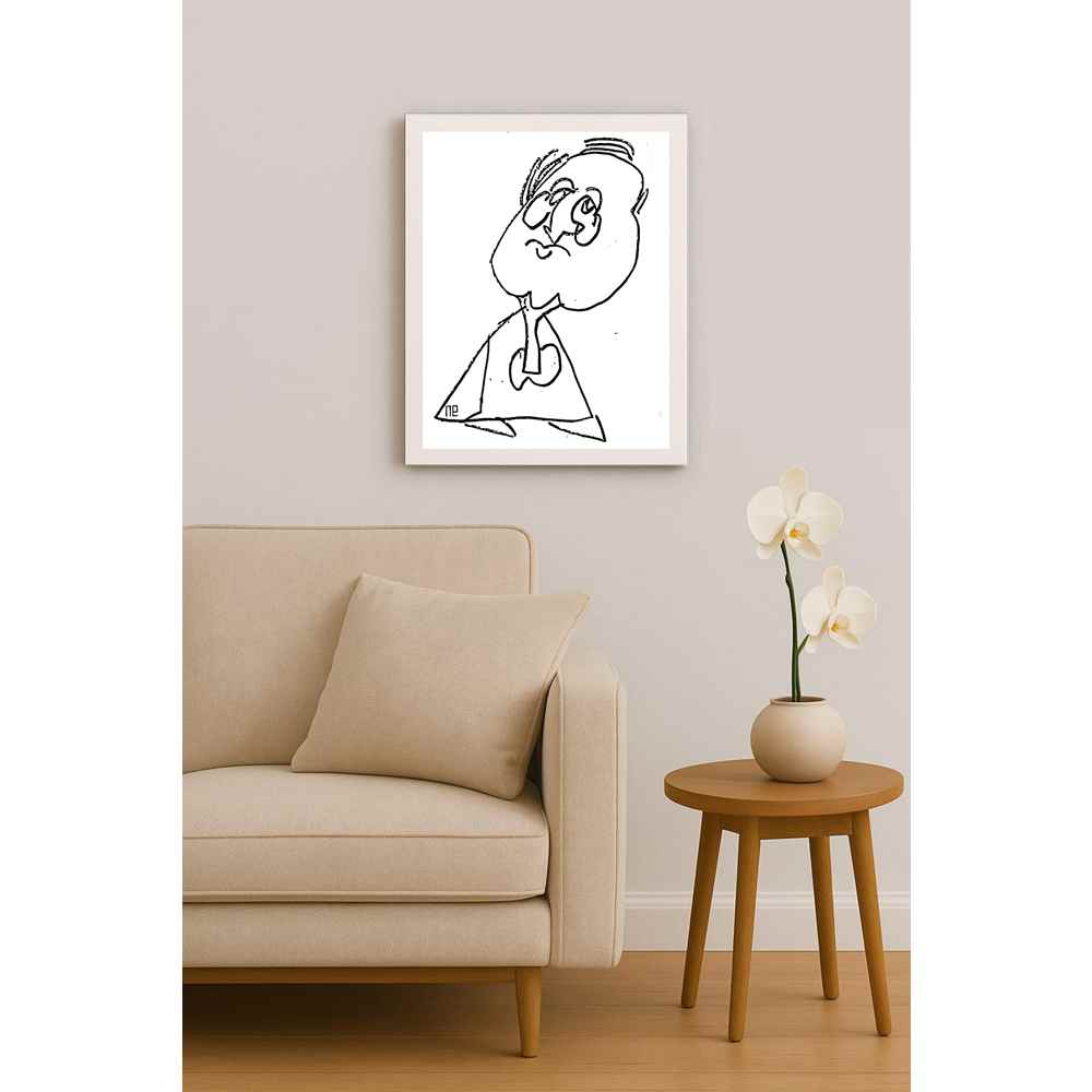 Nezih Danyal Tipler Kişiye Özel Sertifikalı Sınırlı Fine Art Karikatür Baskı NTP00020