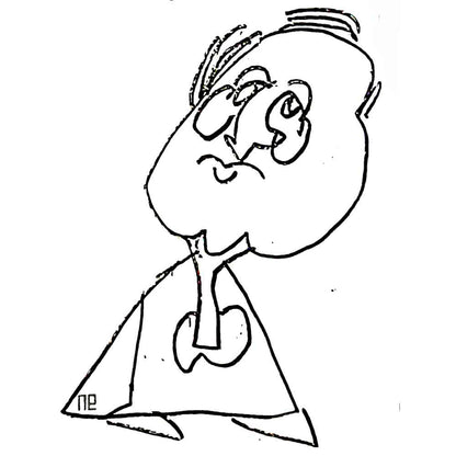 Nezih Danyal Tipler Kişiye Özel Sertifikalı Sınırlı Fine Art Karikatür Baskı NTP00020