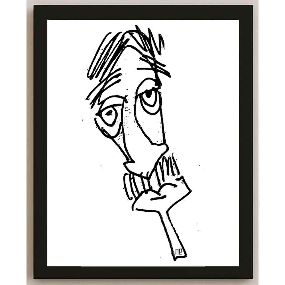 Nezih Danyal Tipler Kişiye Özel Sertifikalı Sınırlı Fine Art Karikatür Baskı NTP00026