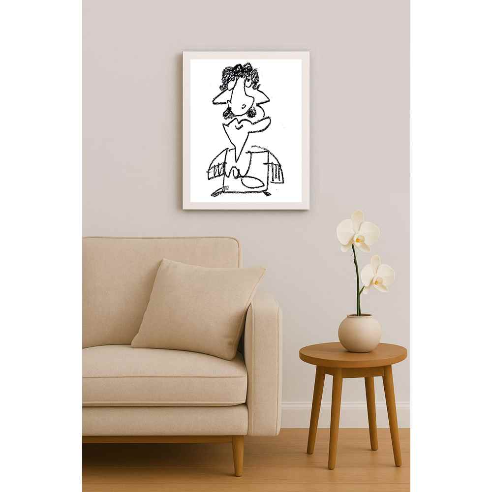 Nezih Danyal Tipler Kişiye Özel Sertifikalı Sınırlı Fine Art Karikatür Baskı NTP00027