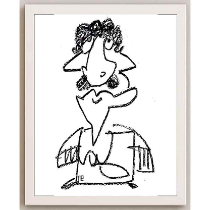 Nezih Danyal Tipler Kişiye Özel Sertifikalı Sınırlı Fine Art Karikatür Baskı NTP00027