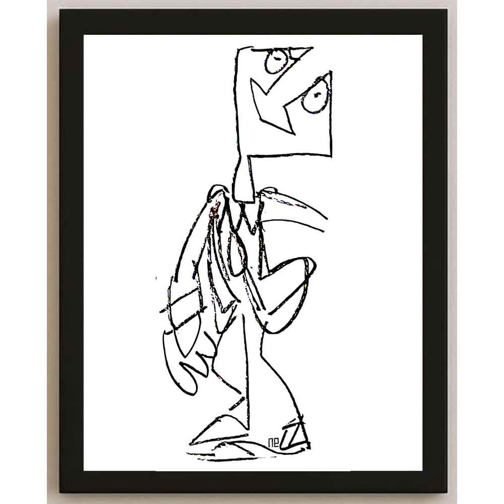 Nezih Danyal Tipler Kişiye Özel Sertifikalı Sınırlı Fine Art Karikatür Baskı NTP00032