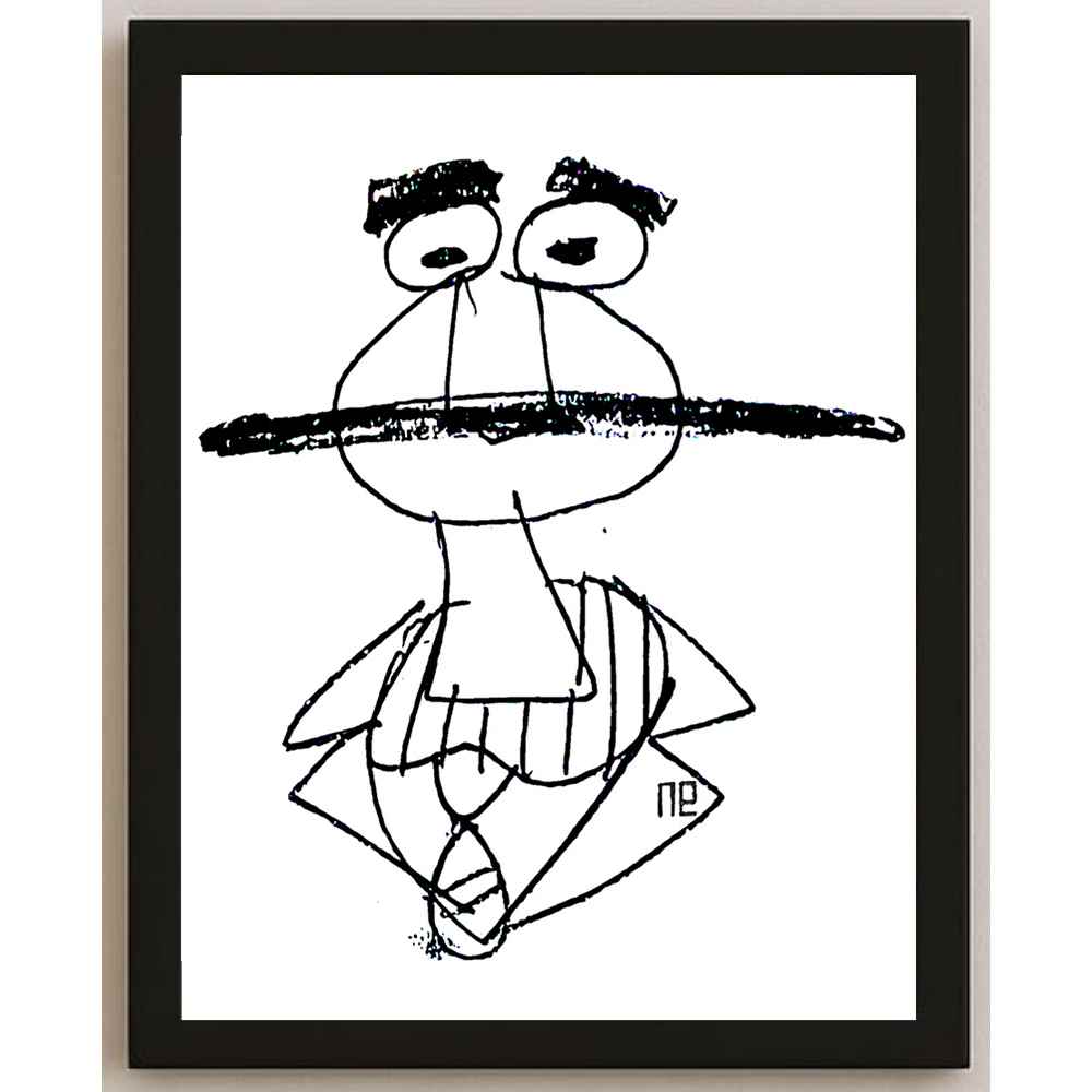 Nezih Danyal Tipler Kişiye Özel Sertifikalı Sınırlı Fine Art Karikatür Baskı NTP00034