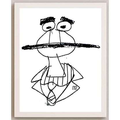 Nezih Danyal Tipler Kişiye Özel Sertifikalı Sınırlı Fine Art Karikatür Baskı NTP00034