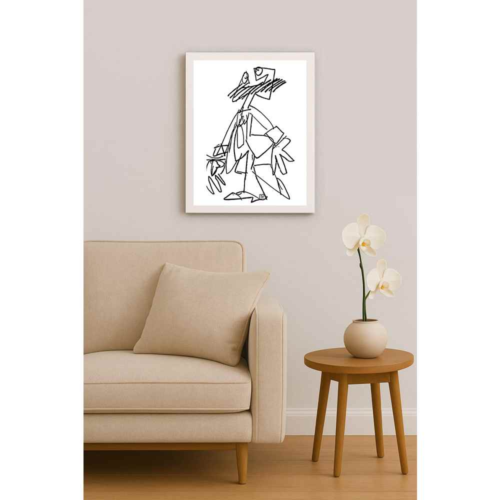 Nezih Danyal Tipler Kişiye Özel Sertifikalı Sınırlı Fine Art Karikatür Baskı NTP00036