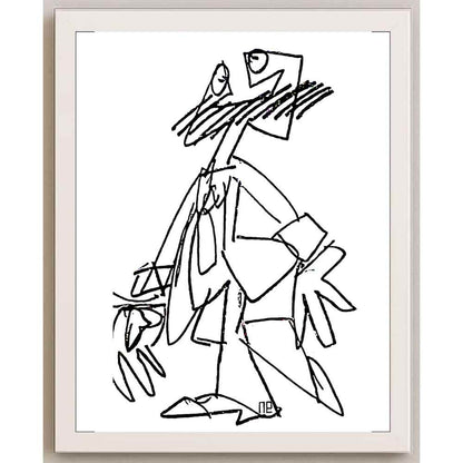 Nezih Danyal Tipler Kişiye Özel Sertifikalı Sınırlı Fine Art Karikatür Baskı NTP00036