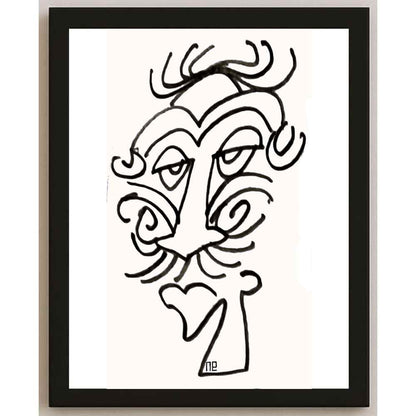 Nezih Danyal Tipler Kişiye Özel Sertifikalı Sınırlı Fine Art Karikatür Baskı NTP00037