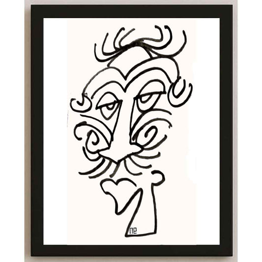Nezih Danyal Tipler Kişiye Özel Sertifikalı Sınırlı Fine Art Karikatür Baskı NTP00037