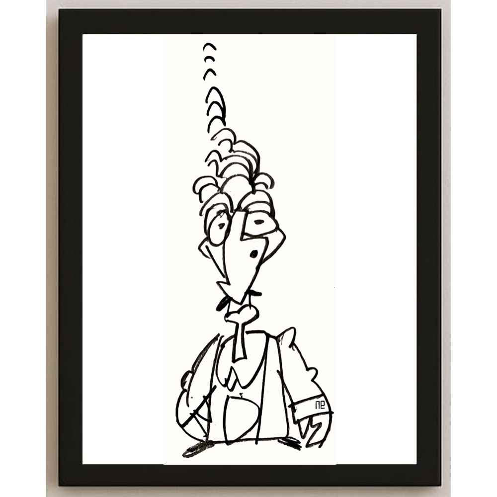 Nezih Danyal Tipler Kişiye Özel Sertifikalı Sınırlı Fine Art Karikatür Baskı NTP00040