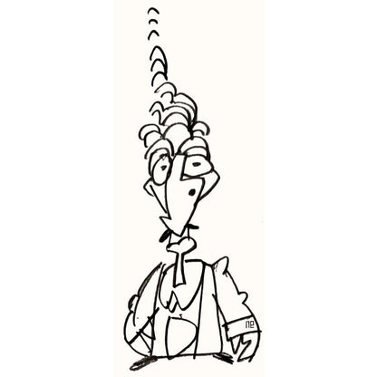 Nezih Danyal Tipler Kişiye Özel Sertifikalı Sınırlı Fine Art Karikatür Baskı NTP00040