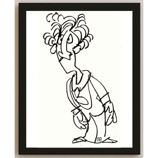 Nezih Danyal Tipler Kişiye Özel Sertifikalı Sınırlı Fine Art Karikatür Baskı NTP00041