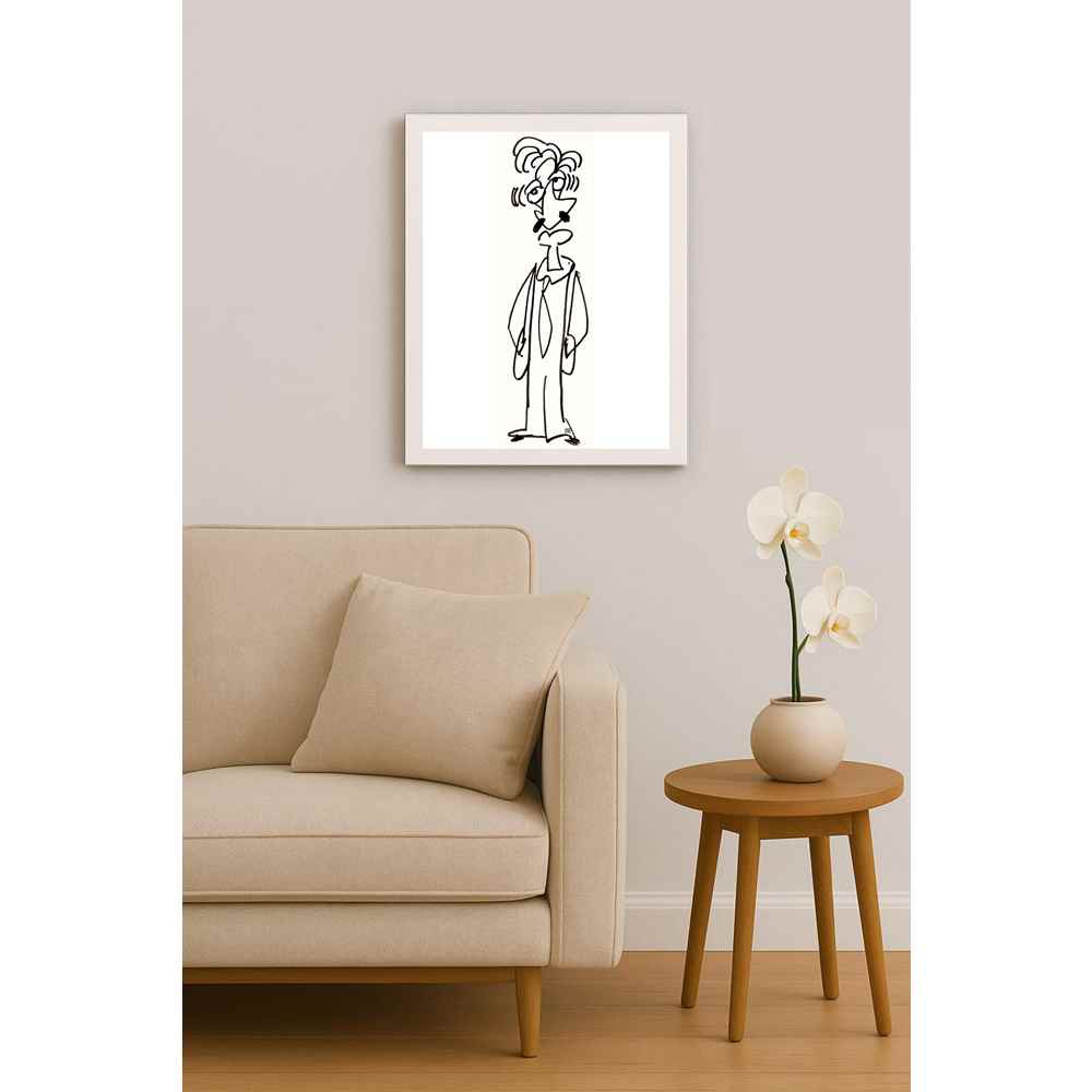 Nezih Danyal Tipler Kişiye Özel Sertifikalı Sınırlı Fine Art Karikatür Baskı NTP00043
