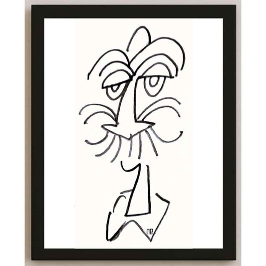 Nezih Danyal Tipler Kişiye Özel Sertifikalı Sınırlı Fine Art Karikatür Baskı NTP00046
