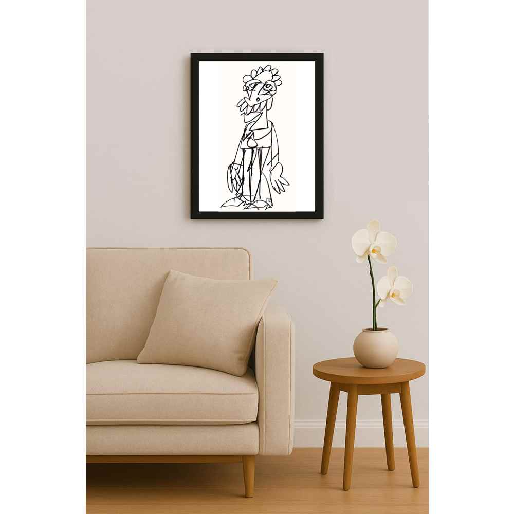 Nezih Danyal Tipler Kişiye Özel Sertifikalı Sınırlı Fine Art Karikatür Baskı NTP00047