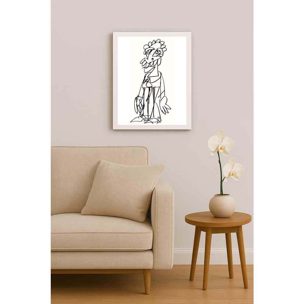 Nezih Danyal Tipler Kişiye Özel Sertifikalı Sınırlı Fine Art Karikatür Baskı NTP00047