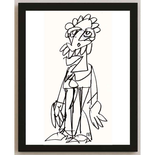 Nezih Danyal Tipler Kişiye Özel Sertifikalı Sınırlı Fine Art Karikatür Baskı NTP00047
