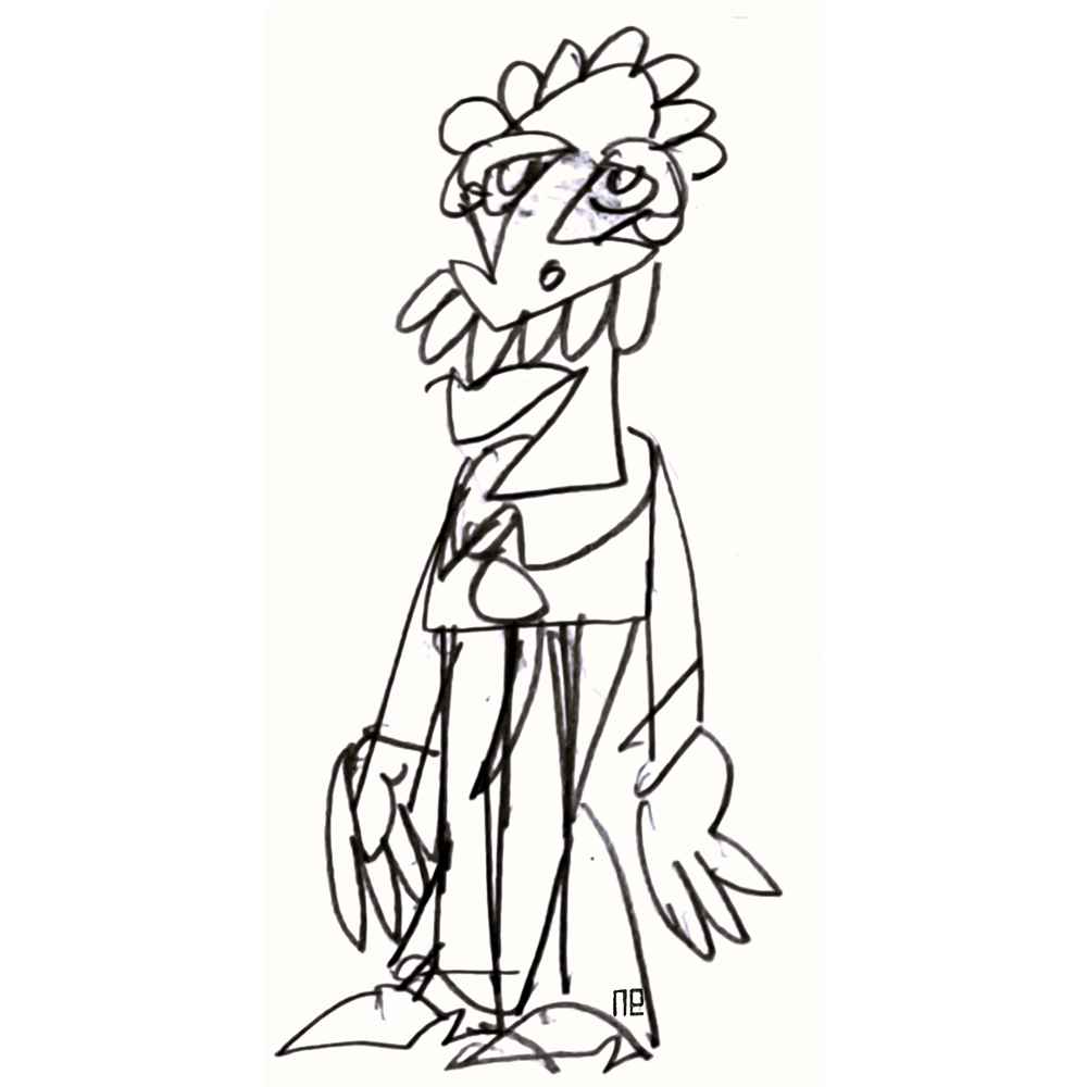 Nezih Danyal Tipler Kişiye Özel Sertifikalı Sınırlı Fine Art Karikatür Baskı NTP00047