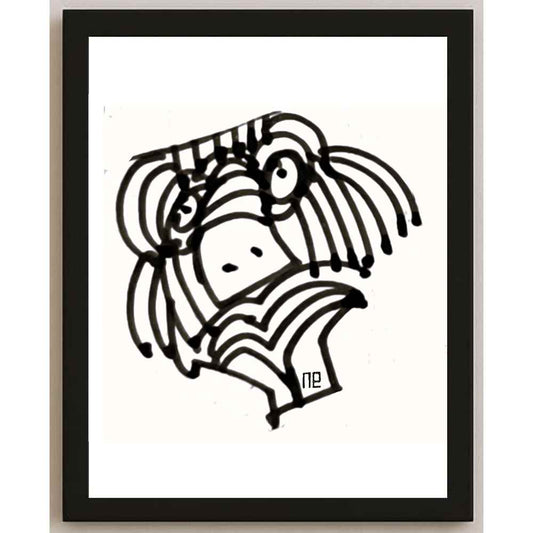 Nezih Danyal Tipler Kişiye Özel Sertifikalı Sınırlı Fine Art Karikatür Baskı NTP00048