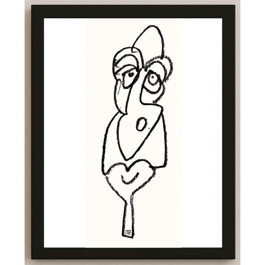 Nezih Danyal Tipler Kişiye Özel Sertifikalı Sınırlı Fine Art Karikatür Baskı NTP00049